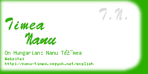 timea nanu business card